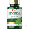 Moringa oleifera completa glúten sem cápsulas de folha de moringa